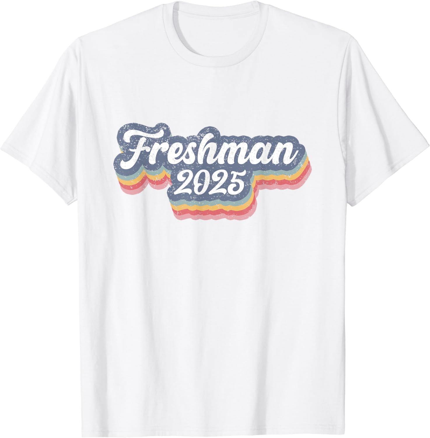Freshman Class Of 2025 Retro Vintage 1st Day Of High School Cotton T