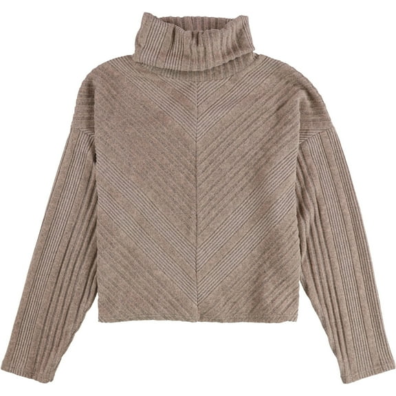 Freshman Womens Ribbed Pullover Sweater, Brown, Small