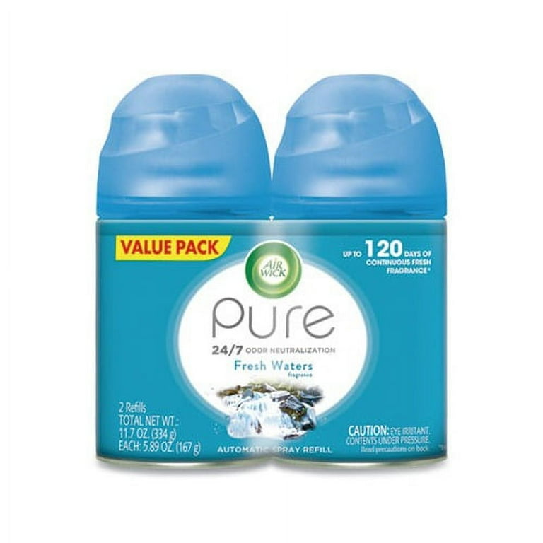 Freshmatic Ultra Automatic Spray Refill, Fresh Waters, 5.89 oz Aerosol Spray, 2/Pack Freshmatic Ultra Automatic Spray Refill, Fresh Waters, 5.89 oz Aerosol Spray, 2/Pack