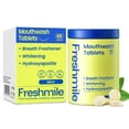 thumbnail image 1 of Freshmile Travel Size Mouthwash Tablets - 60 Count, Fluoride & Alcohol-Free, Xylitol & NHA, Mint Flavor, Oral Hygiene Essentials, Teeth Cleaner, 1 of 6