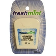 Freshmint DFUW100 Freshmint Unwaxed Unflavored Dental Floss - 100 yds Case of 72