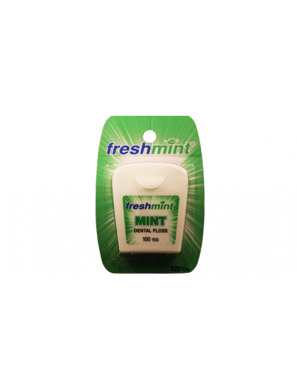 Freshmint® Mint Waxed Dental Floss 100 Yard Individually Wrapped 12