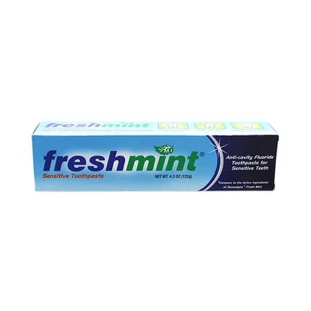 Freshmint Toothpaste, Mint Flavor 4.3 oz Tube, 1 ea