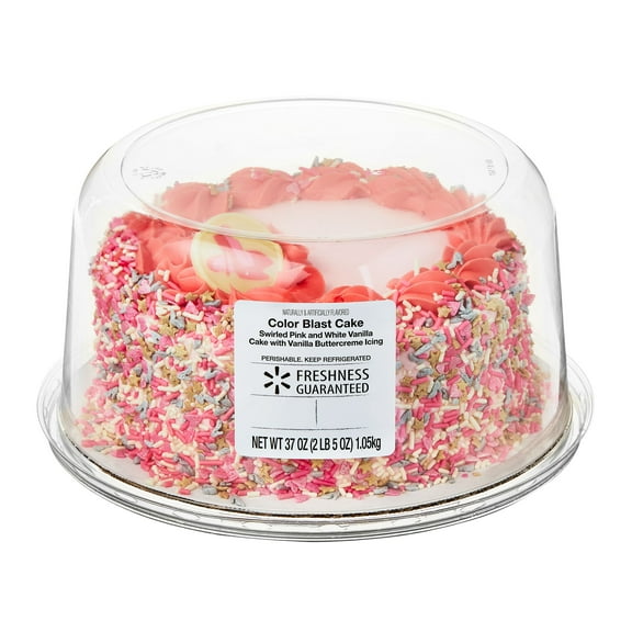 Freshness Guaranteed Color Blast Glam Cake, 35 oz, Marble Cake, Regular (Refrigerated)