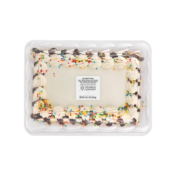 Freshness Guaranteed 1/4 Sheet Confetti Drip Cake, 65 oz (Regular, Refrigerate)
