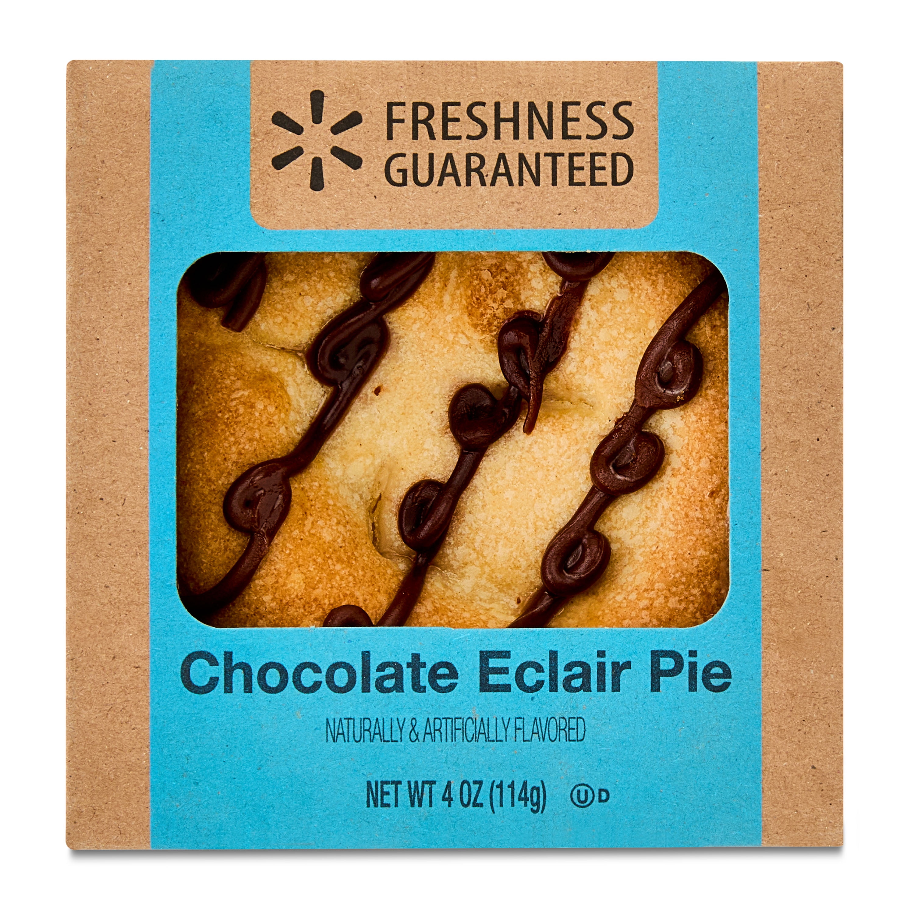 Freshness Guaranteed 4" Chocolate clair Mini Baked Pie, 4 oz Carton (Shelf Stable)