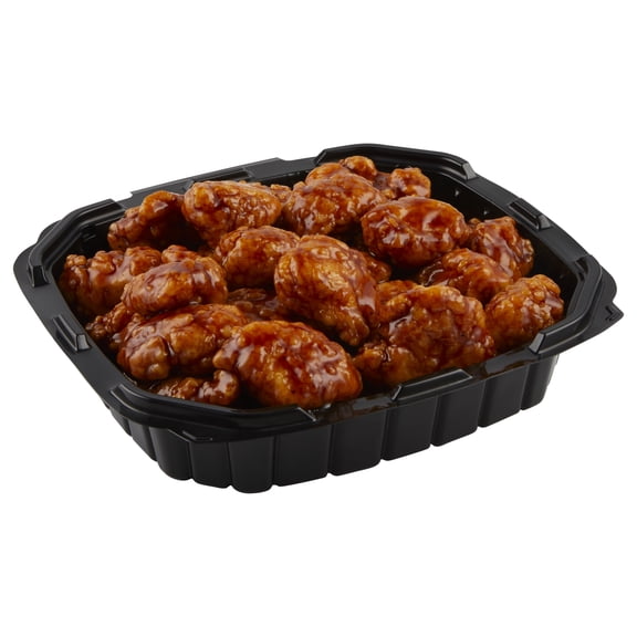 Freshness Guaranteed Hot and Ready-to-Eat BBQ Boneless Chicken Wing Tray, 50 Pieces