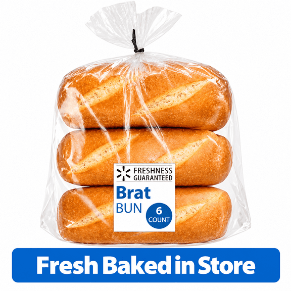 Freshness Guaranteed Bratwurst Buns, 9 oz, 6 Count