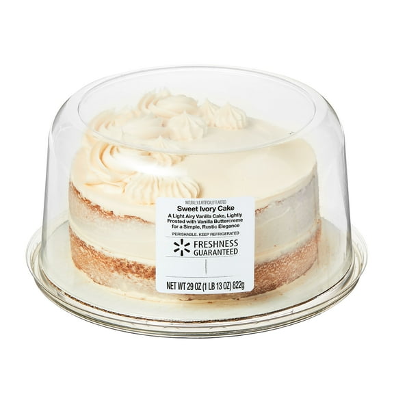 Freshness Guaranteed 7" Sweet Ivory White Cake, 29 oz (Refrigerated)