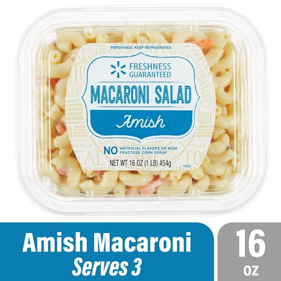 Freshness Guaranteed Amish Macaroni Salad, Ready to Serve, 16 oz Small Tub (Refrigerated)