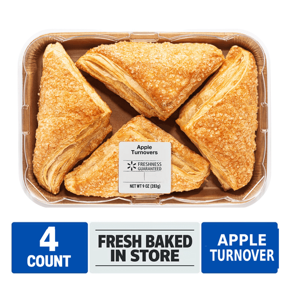 Freshness Guaranteed Baked Apple Turnover with Sweet Sugar Topping
