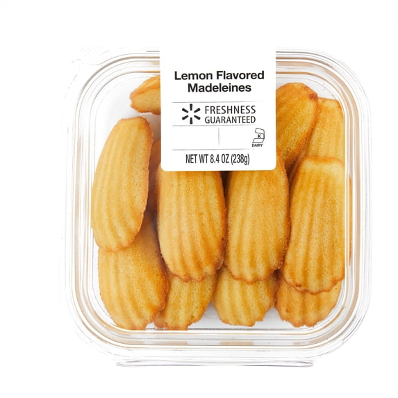 Freshness Guaranteed Lemon Flavored Madeleines Shell Shaped Baked Cookies, 8.4 oz, 12 Count (Ready to Eat)