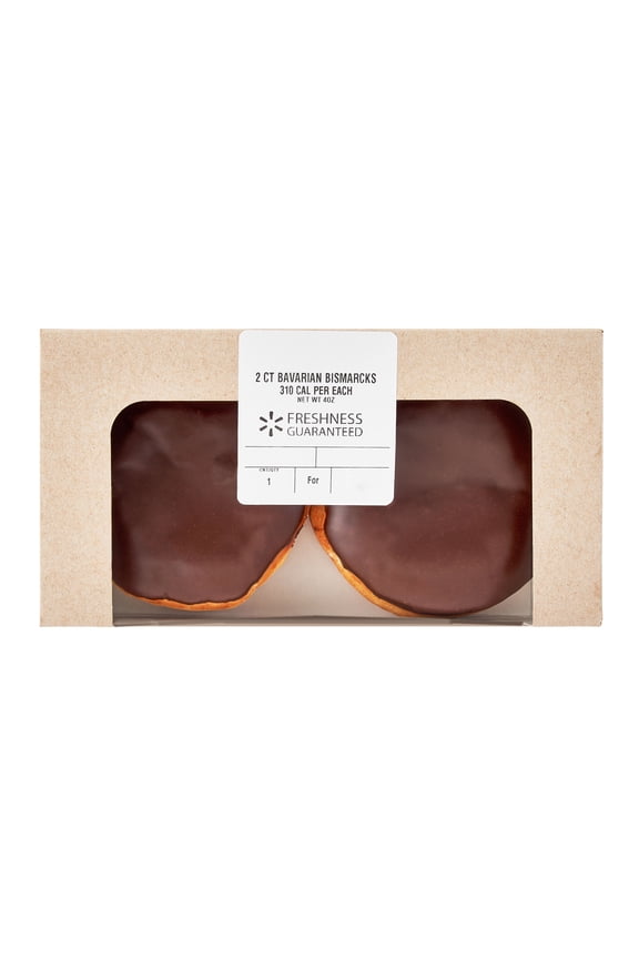 Bavarian Creme Filled Regular Bismarck Doughnuts, 4 oz, 2 Count