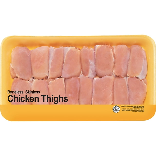 Freshness Guaranteed Boneless Skinless Chicken Thighs, 19g Protein per