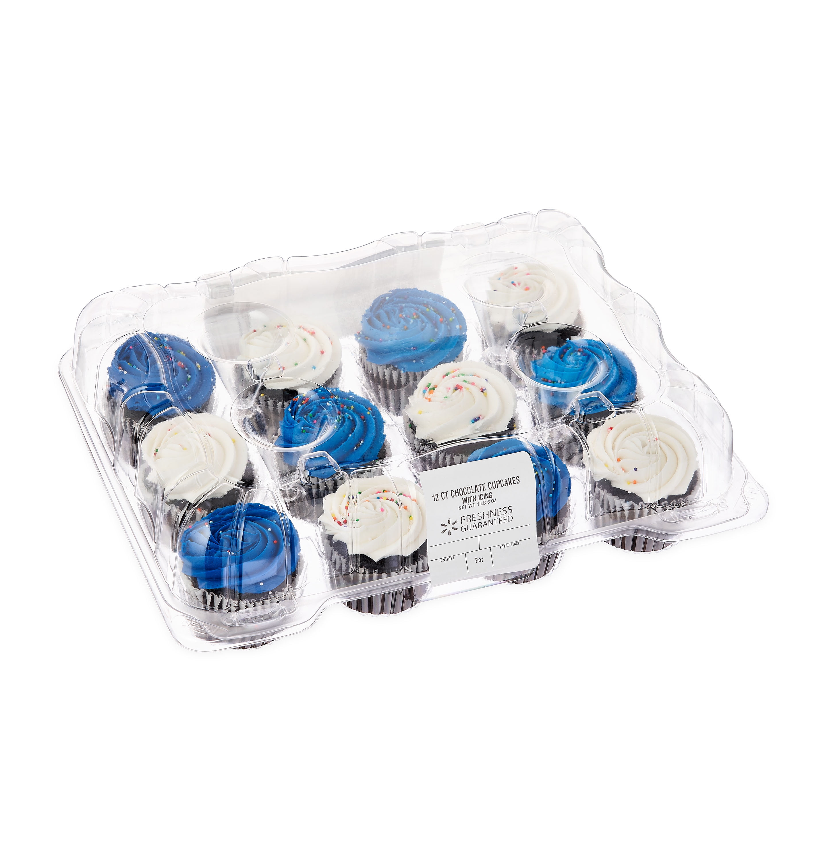Freshness Guaranteed Chocolate Cupcakes, 22 oz, 12 Count, Colors Will Vary