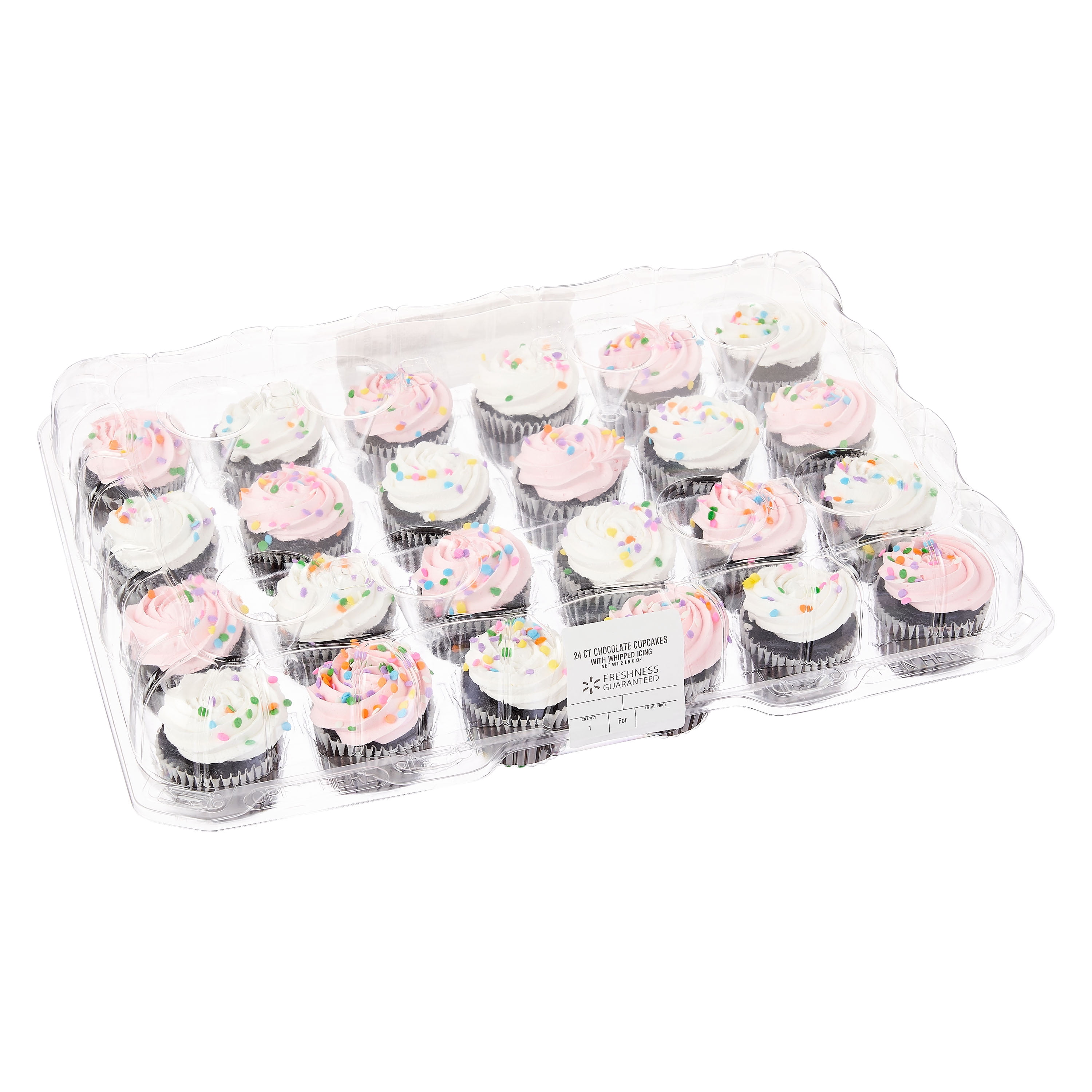 The Bakery at Walmart Chocolate Cupcakes with Whipped Icing, 24 Count