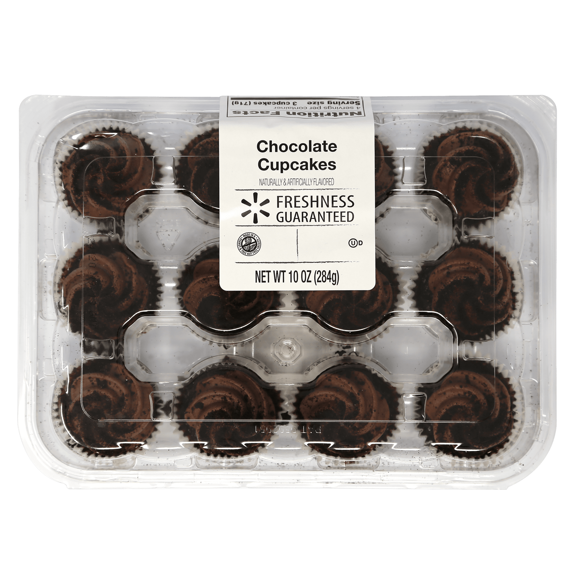 Freshness Guaranteed Chocolate Mini Cupcakes, 10 OZ, 12 Count, Sweet ...