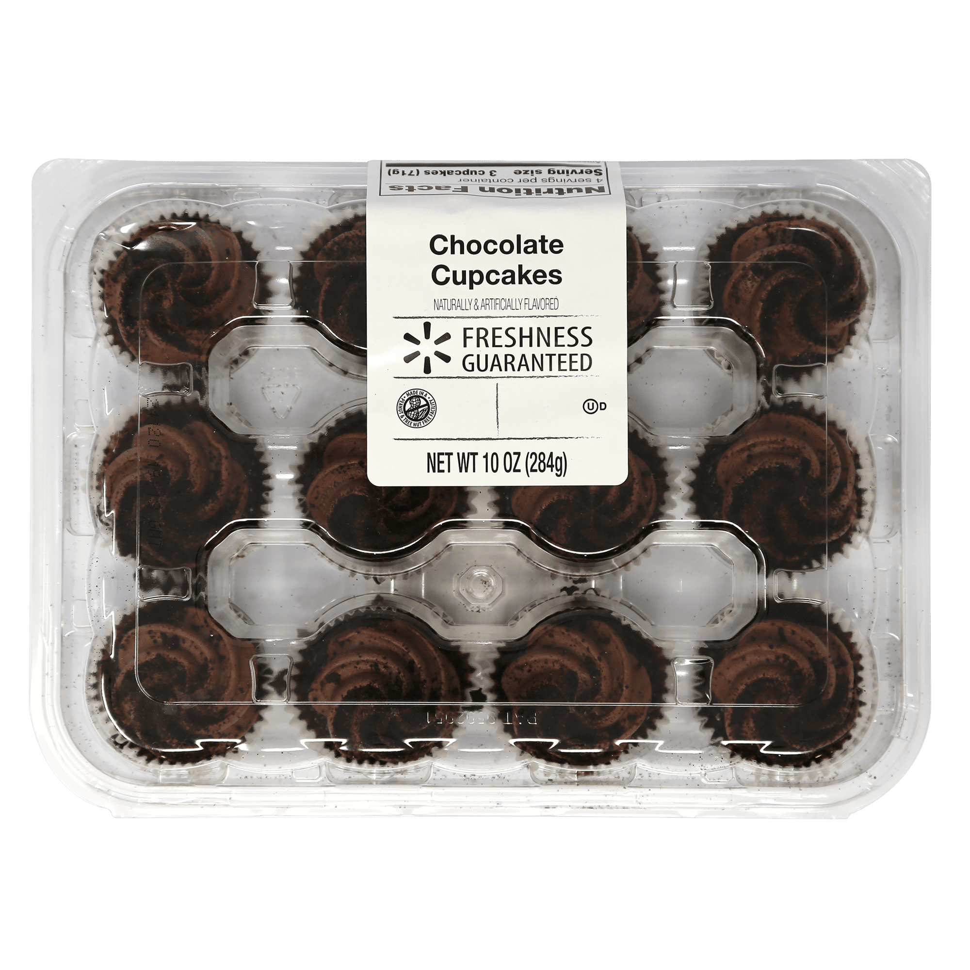 Freshness Guaranteed Chocolate Mini Cupcakes, 10 oz, 12 Count