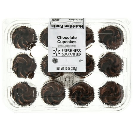 Freshness Guaranteed Chocolate Mini Cupcakes, 10 oz, 12 Count