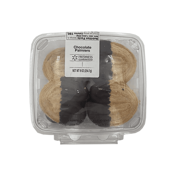 Freshness Guaranteed Chocolate Palmier Cookies, 9 oz, 6 Count (Shelf-Stable)