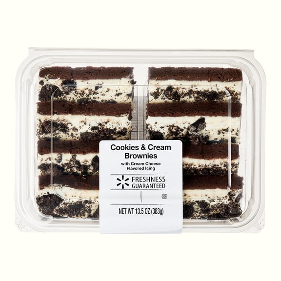 Freshness Guaranteed Cookies & Cream Soft Baked Brownies with Cream Cheese Flavored Icing, 13.5 oz, 8 Count