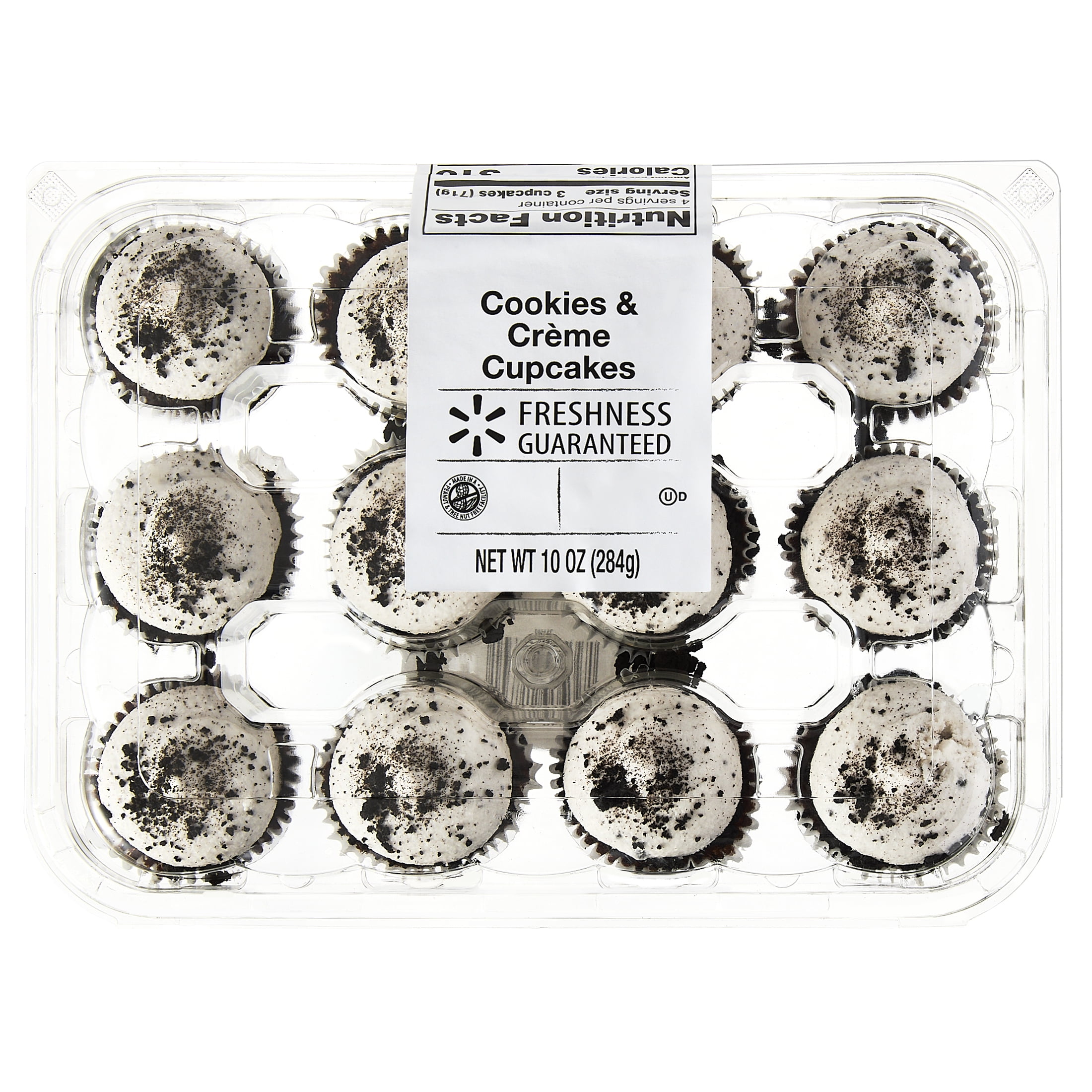 Freshness Guaranteed Cookies and Creme Mini Cupcakes with Vanilla Icing, 10 oz, 12 Count