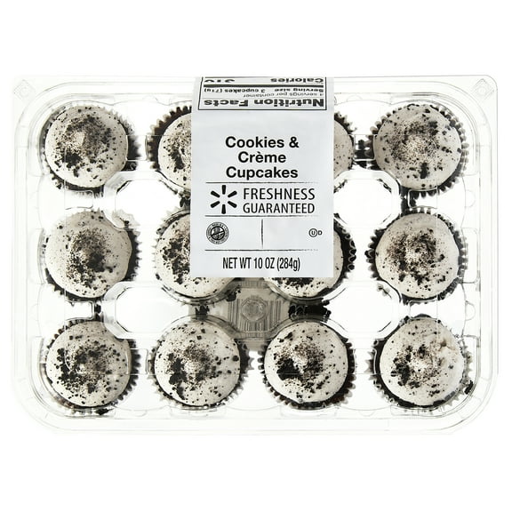 Freshness Guaranteed Cookies and Creme Mini Cupcakes with Vanilla Icing, 10 oz, 12 Count