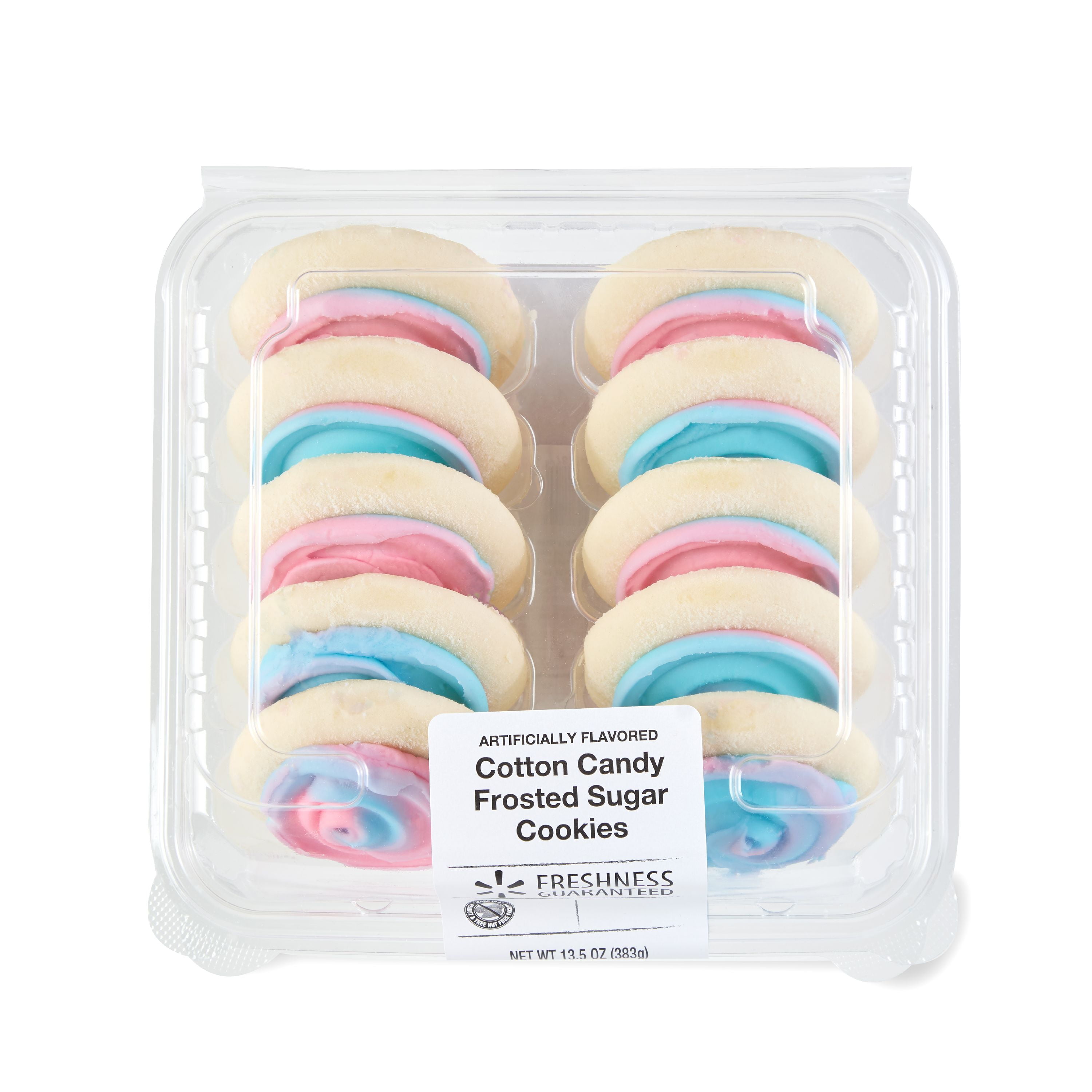 Freshness Guaranteed Cotton Candy Frosted Sugar Cookies, 13.5 Oz, 10 ...