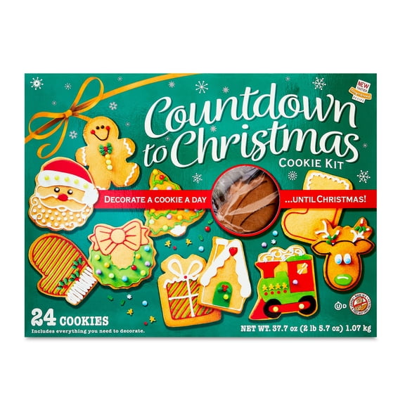 Freshness Guaranteed Countdown to Christmas Gingerbread Cookie Kit, 37.7 oz, 24 Count