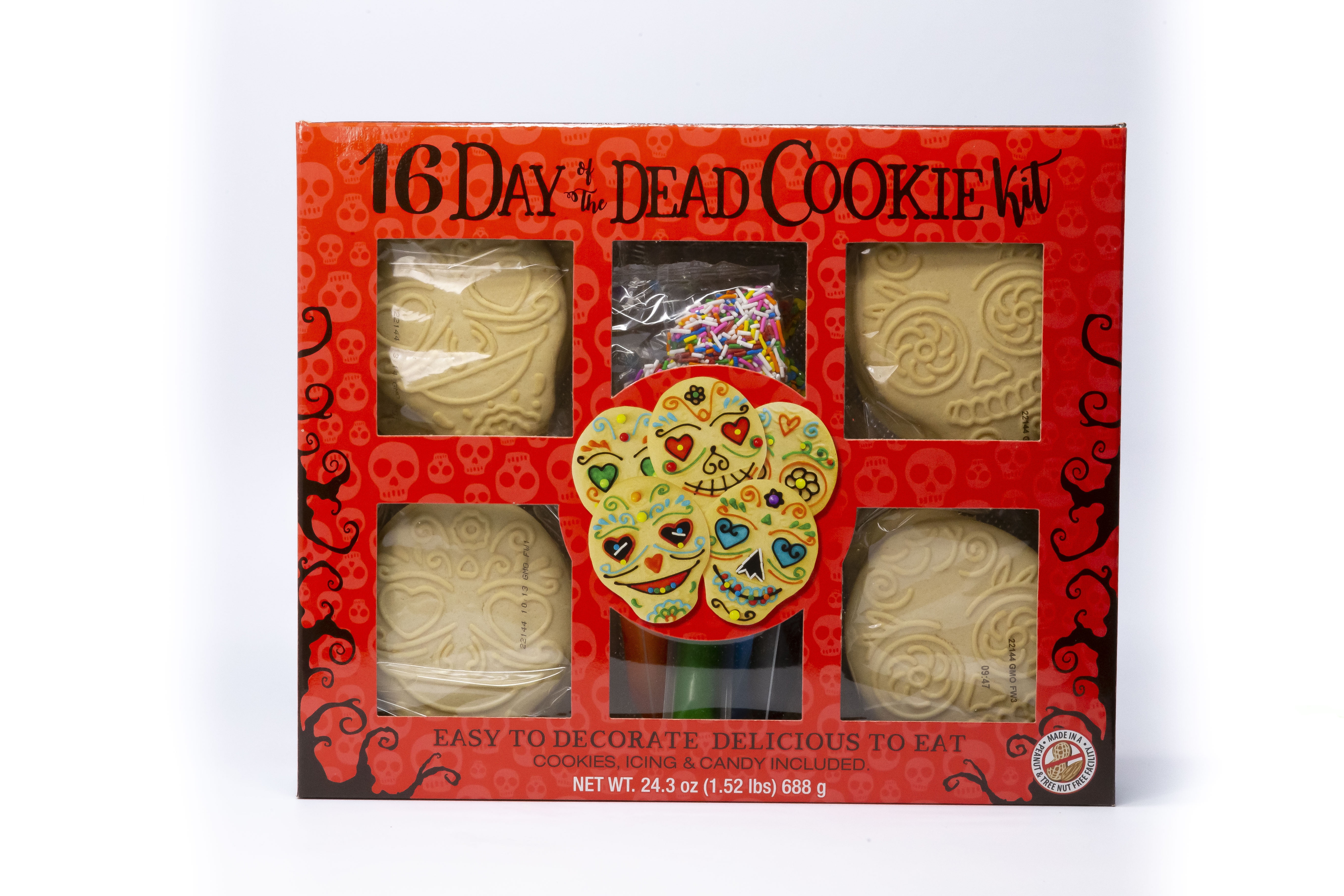 Freshness Guaranteed Day of the Dead Cookie Kit, 24.3 oz, 16 Count