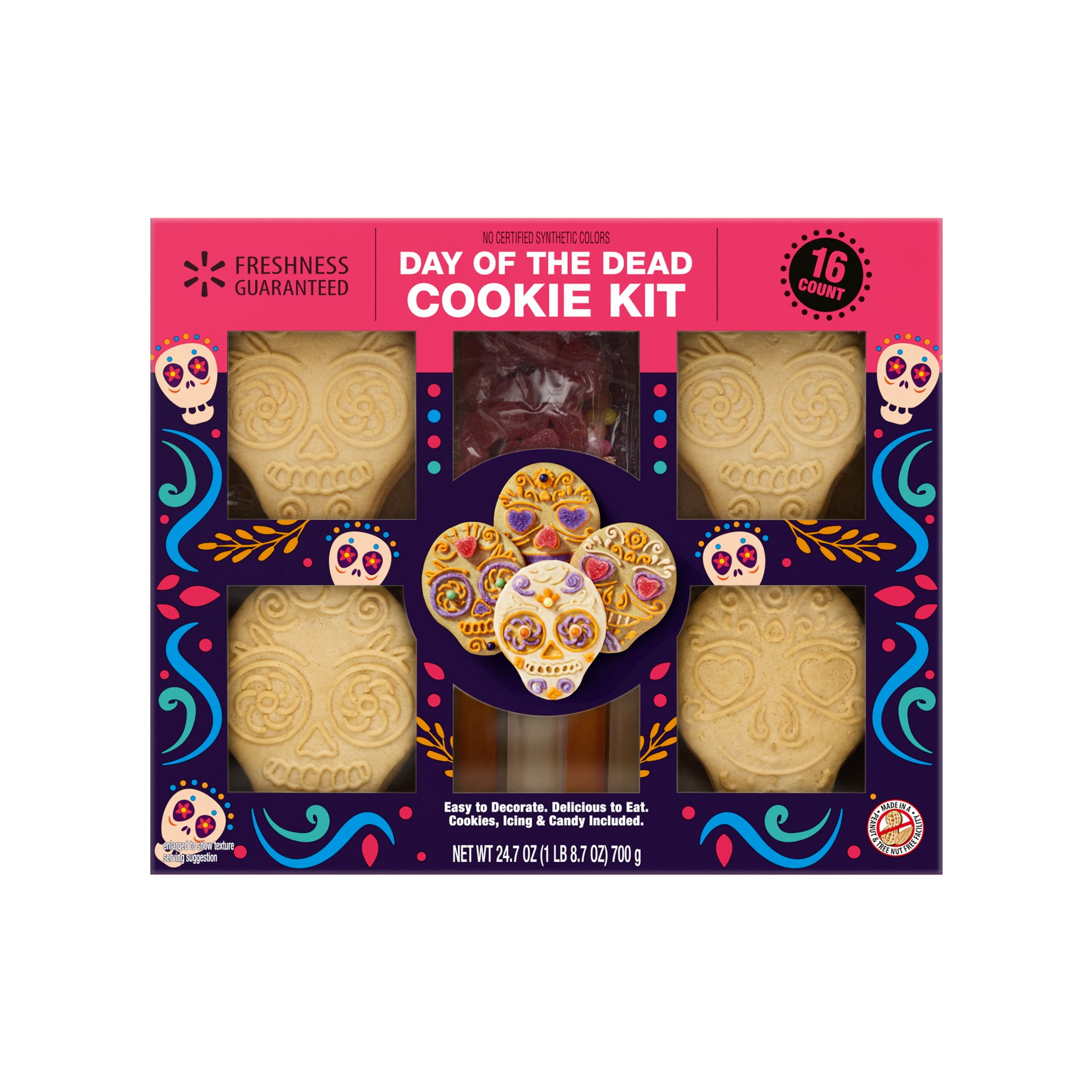 Freshness Guaranteed Day of the Dead Cookie Kit, 24.7 oz, 16 Count