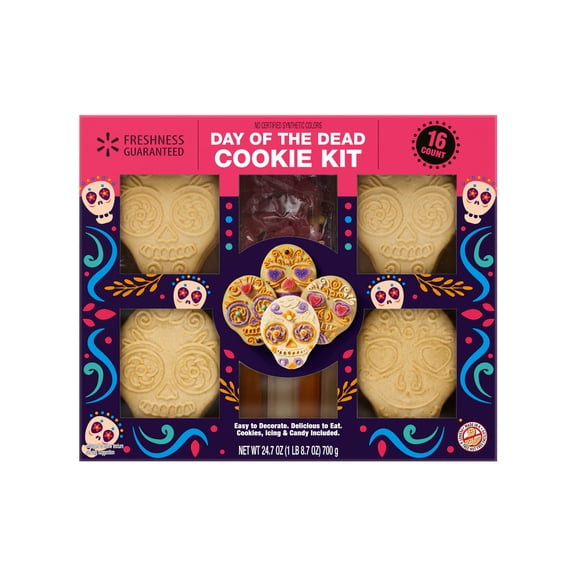 Freshness Guaranteed Day of the Dead Cookie Kit, 24.7 oz, 16 Count