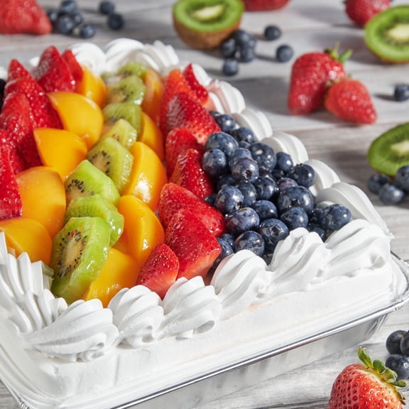 Freshness Guaranteed Deluxe 4 Fruit Tres Leches Cake, 1/4 Sheet, 6 lbs 3 oz