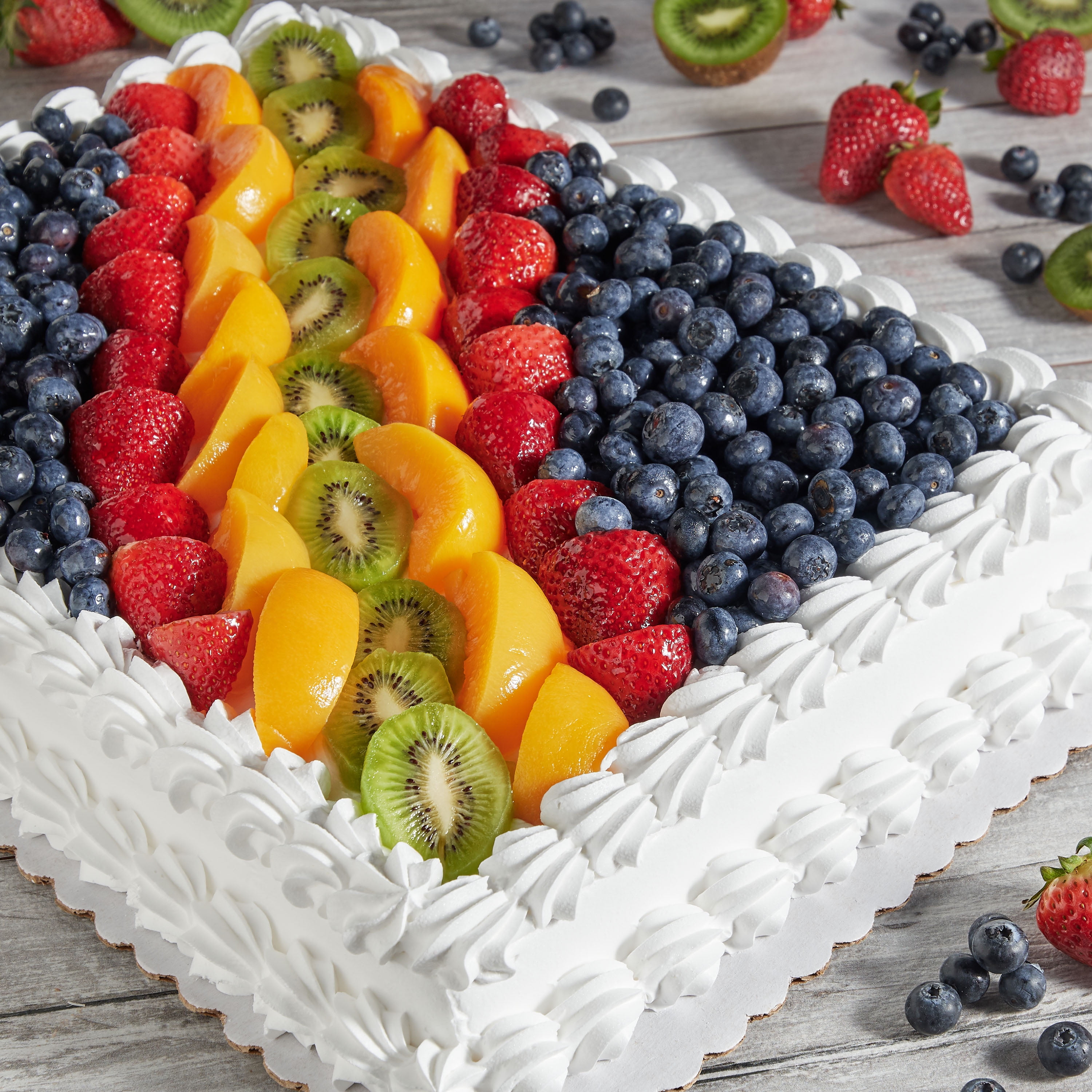 Freshness Guaranteed Deluxe Fruit Topped Tres Leches Cake, 1/2 Sheet Cake, 12 lb-14 oz