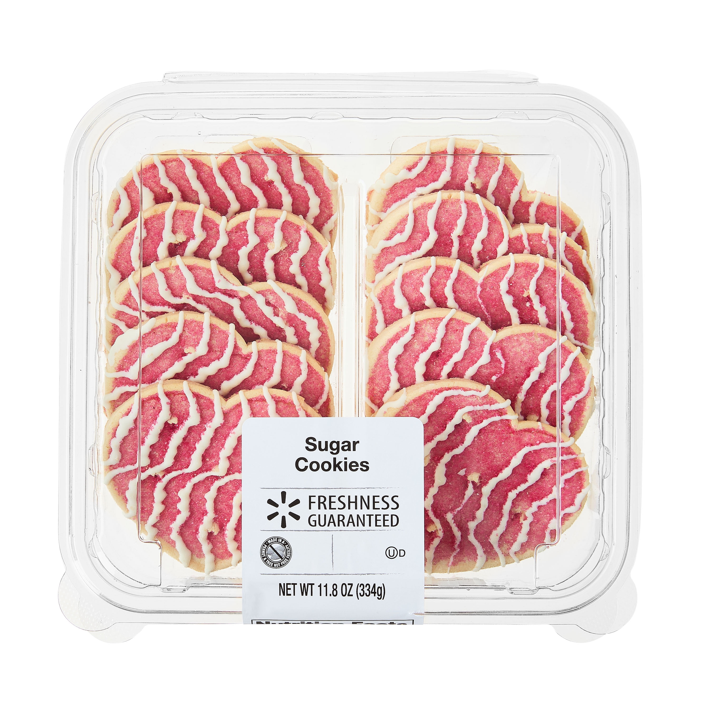 Freshness Guaranteed Valentine's Day Baked Heart Sugar Cookies, 11.8 oz, 10 Count