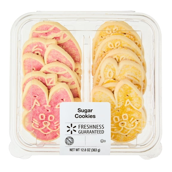 Freshness Guaranteed Pink and Yellow Easter Sugar Cookies, 12.8 oz, 12 Count