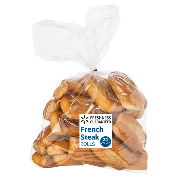 Freshness Guaranteed French Steak Rolls, 2 lb 7 oz, 24 Count