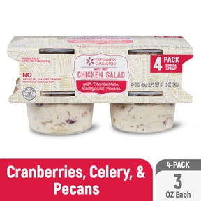 Freshness Guaranteed White Meat Chicken Salad with Cranberries, Celery, and Pecans, 4 count, 3 oz each