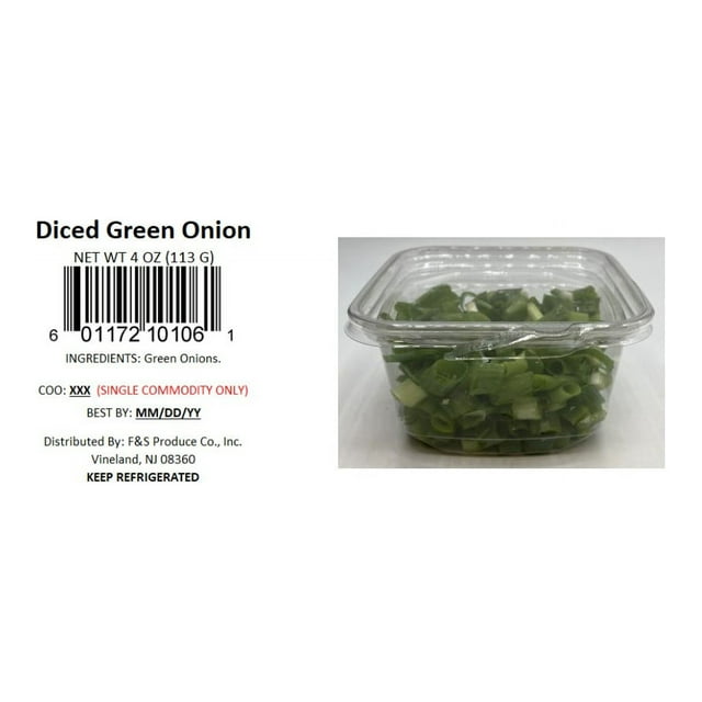 Freshness Guaranteed Freshly Chopped Green Onions