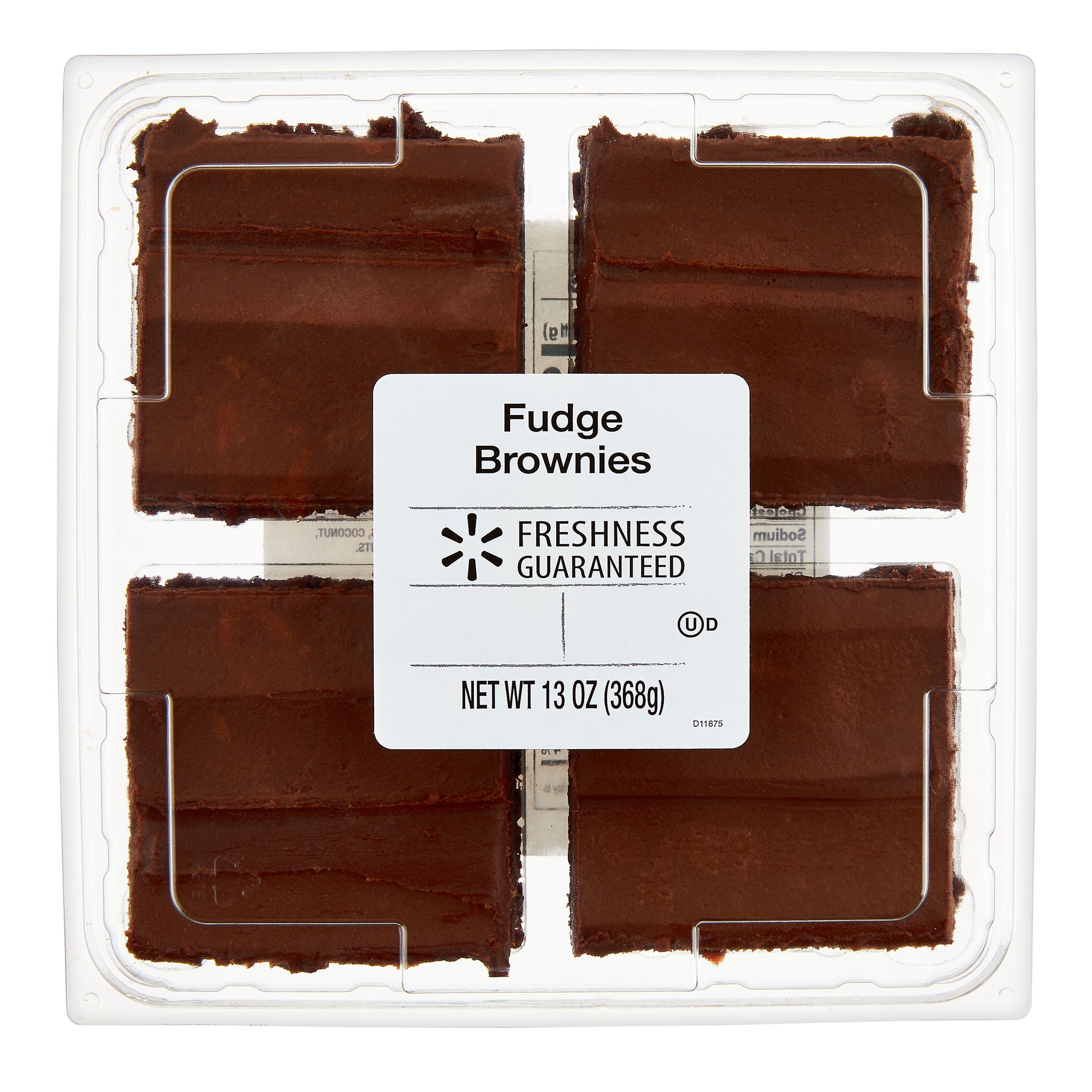 Freshness Guaranteed Fudge Brownies 13oz, 4 Count - Walmart.com