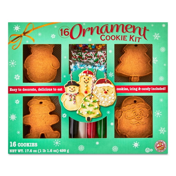 Freshness Guaranteed Gingerbread Ornament Cookie Kit, 17.6 oz, 16 Count