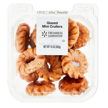 Freshness Guaranteed Glazed Mini Crullers, 10 oz Clamshell, 10 Count (Shelf-Stable)