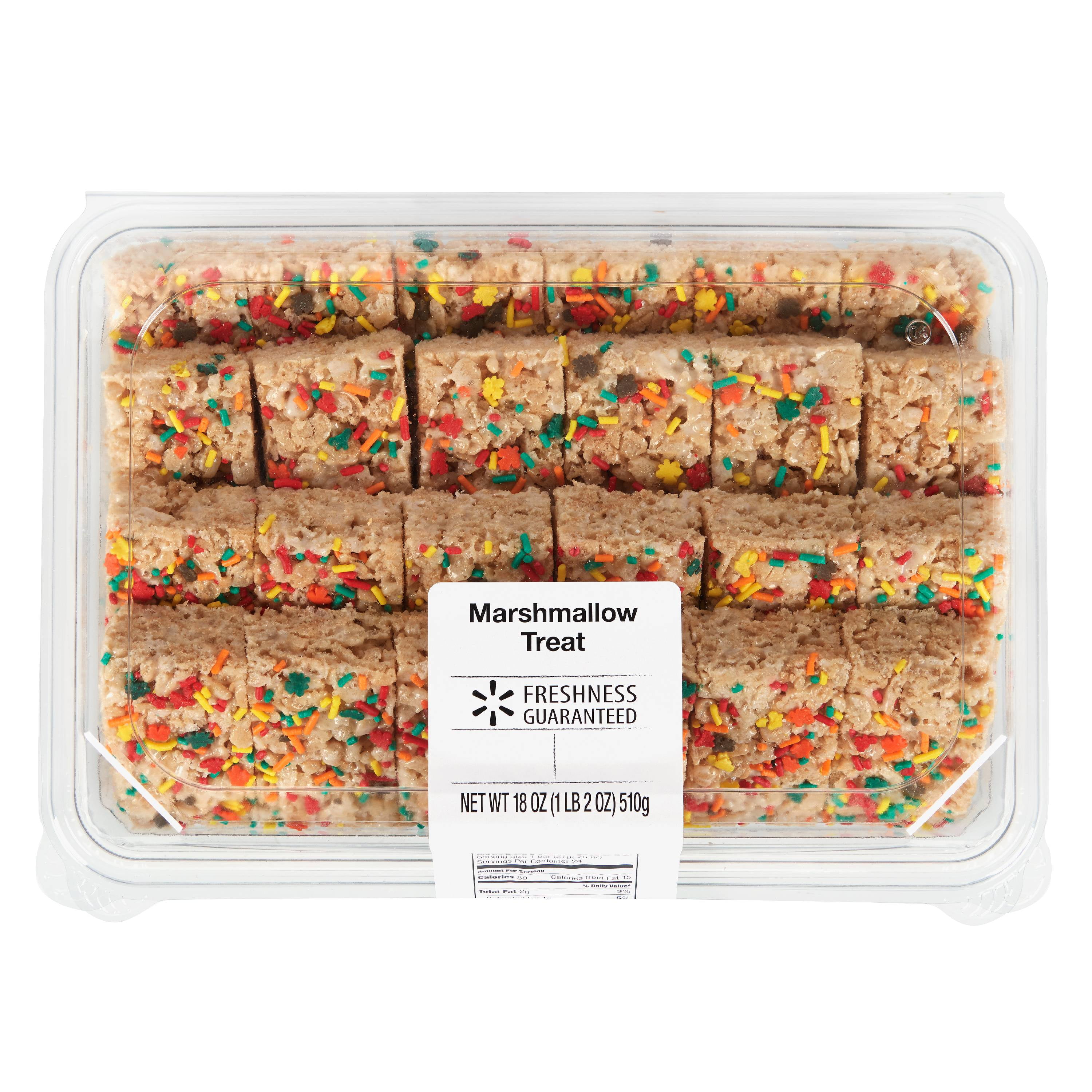 WAL-MART BAKERY Freshness Guaranteed Harvest Marshmallow Treats, 18 oz, 24 Count, Shelf Stable, Crispy, Chewy, Thawed