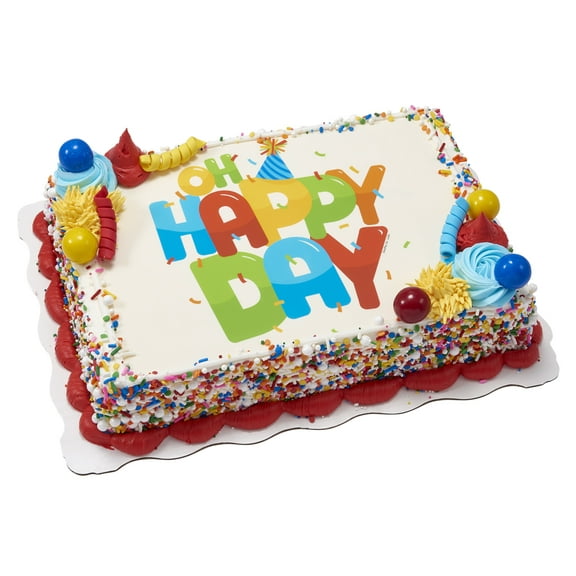 Freshness Guaranteed Hip Hip Hooray Sheet Cake