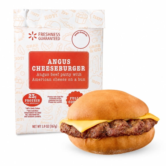 Freshness Guaranteed Hot and Ready-to-Eat Angus Cheeseburger, 1 Count