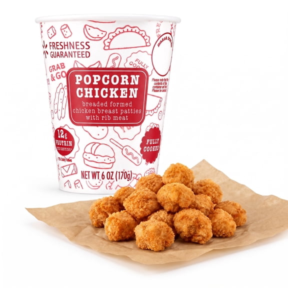 Freshness Guaranteed Hot and Ready-to-Eat Popcorn Chicken Cup, 6 oz