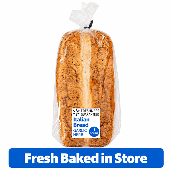 Freshness Guaranteed Italian Garlic Herb Bread, Shelf-Stable, Regular, 14 oz
