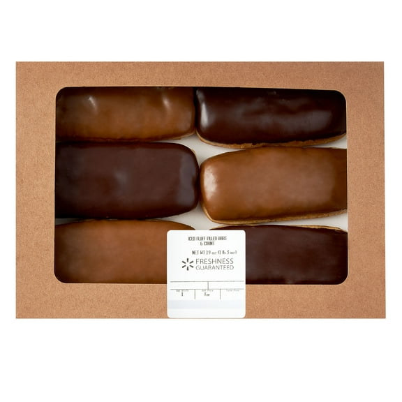 Freshness Guaranteed Maple or Chocolate Iced Fluff Filled Bars, 1 lb 3 oz, 6 Count