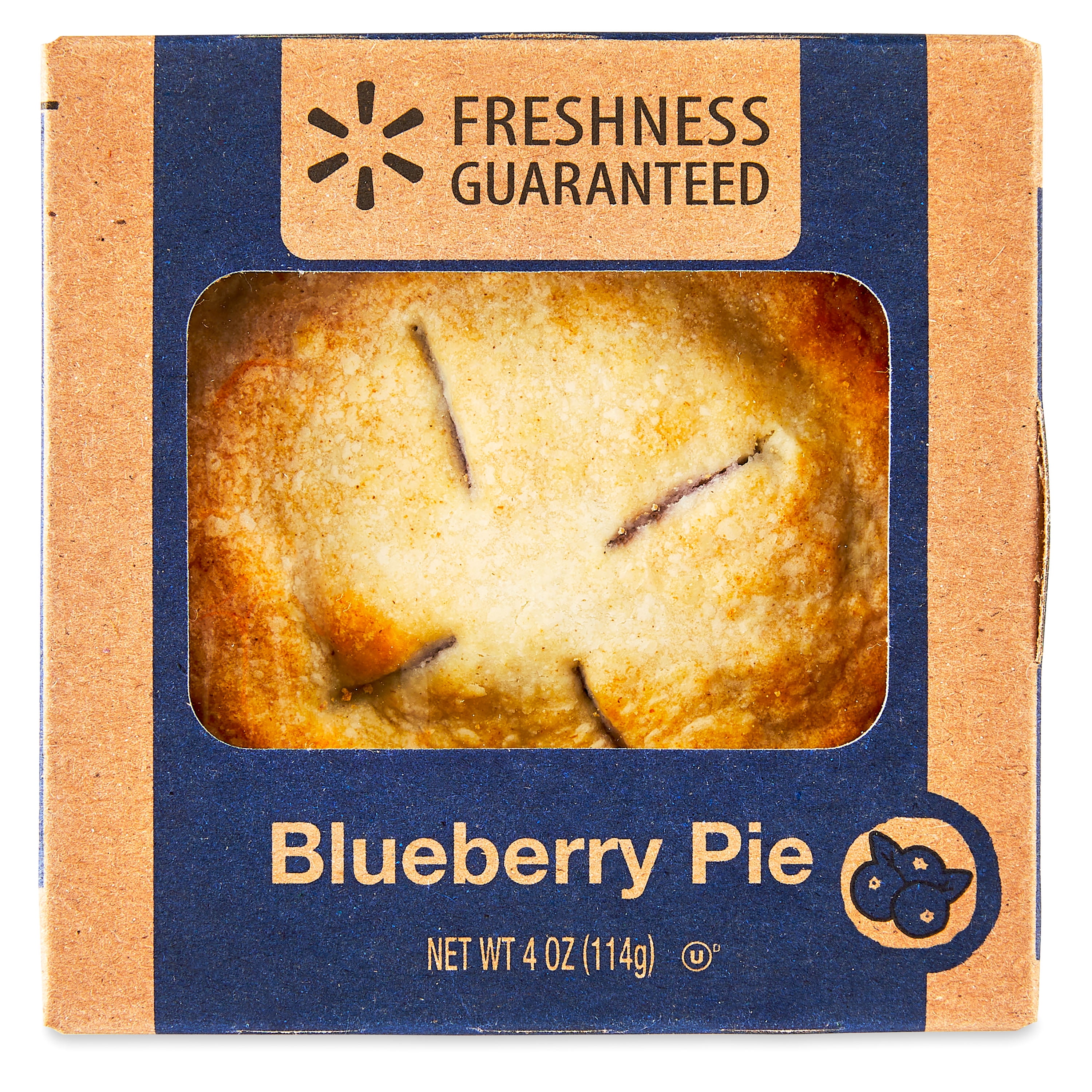 Freshness Guaranteed Mini Blueberry Pie, 4oz, 1 Count, Baked, Paperboard Carton, Shelf Stable
