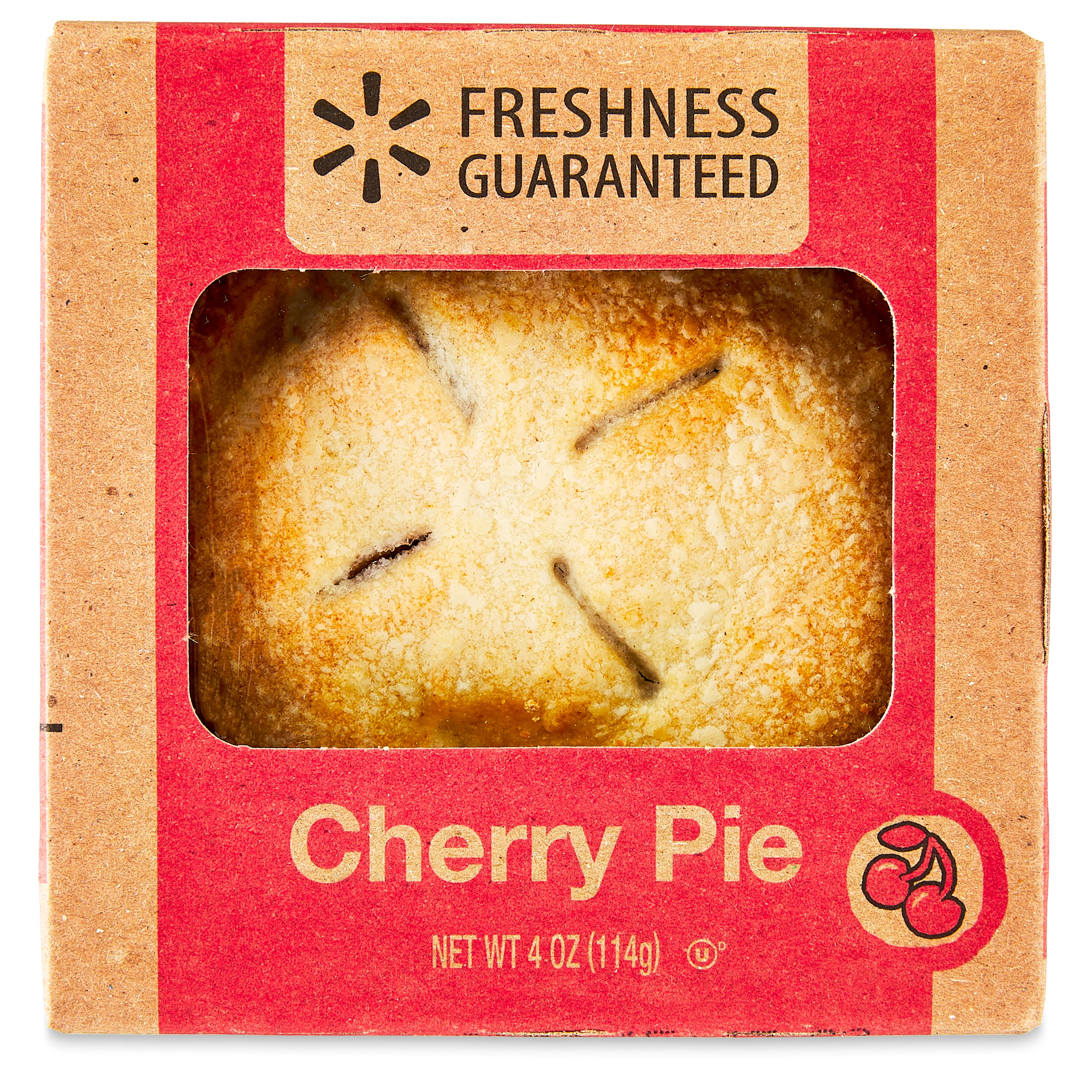 Freshness Guaranteed Mini Cherry Pie, 4oz, 1 Count, Baked, Shelf Stable, Paperboard Carton